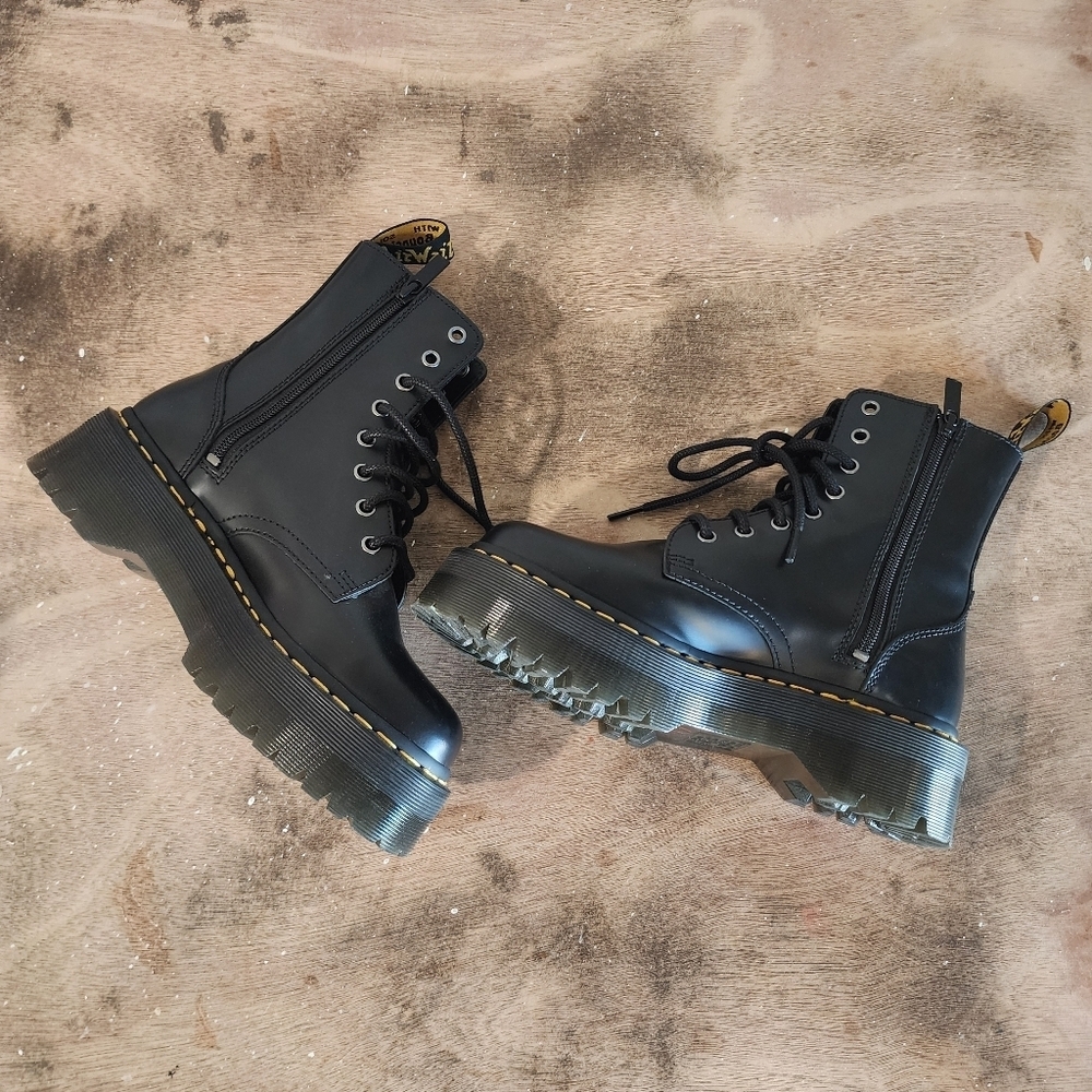 Dr. Martens Black Jadon Platform Boot 8 - Picture 5 of 12